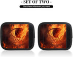 Abstract Fire Basketball 2 Pack Luggage Handle Wrap Set of Neoprene Luggage Tags for Suitcases Bag Strap Wrap Cover Travel Airplane Accessories Covers Markers Sleeve Grips Identifiers Cruise
