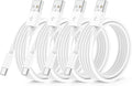 QZIIW 4 Pack USB C Fast Charging Cable 6 FT for iPhone 17 16 15/17 16 15 Pro/17 16 15 Pro max/16 15 Plus,USB A to USB C Car Carplay Cord for Galaxy S25 S24, i Pad Pro 12.9/11,Air 5th/4th Gen