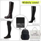 6 Pack Shoe Bags for Tall Boot Knee Travel High Boot Storage Organizers Bag -15.7‘’ X 19.6‘’, Black