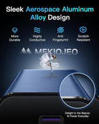 MEKIOJEO 12 Ports Aluminum Alloy 380W Charging Station Fast USB C Charger Block 65W Laptop GaN Charger for MacBook Pro/Air/iPad Pro/iPhone (Blue)