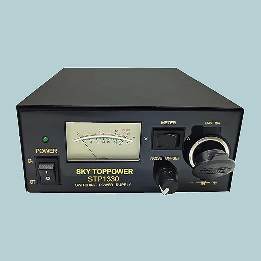 13.8V 30A Power Supply for Ham Radio - AC to DC Converter with Cigarette Lighter Socket & Cooling Fan, STP1330 (SKY TOPPOWER)