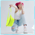 Amylove 9 Pieces Fanny Packs Nylon Waist Bag Zipper Travel Running Bag with Adjustable Strap for Women Men(Nylon,Neon Colors)
