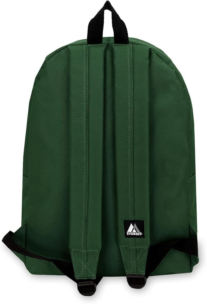 Everest Luggage Basic Backpack, Dark Green, Medium