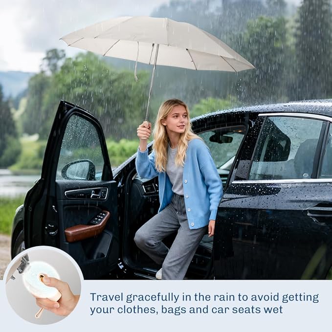 TOPSAIL 45in Compact Inverted Folding Umbrella for Travel Wind-resistant, Anti-rebound & Safe Collapsing, Portable & Sturdy Windproof Reverse Umbrellas for Rain