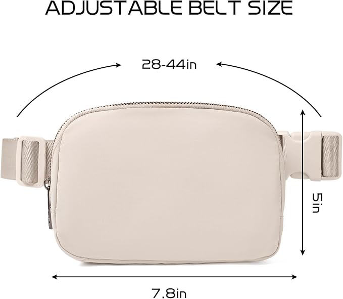 Belt Bag for Women Fanny Pack Crossbody Bags for Women Fashion Waist Packs with Adjustable Strap Gifts for Teen Girls Women Men (Beige)