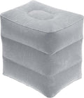 PATIKIL Travel Foot Rest Pillow, Inflatable Foot Rest Mat Adjustable 3 Layers Height Sleep Flights Leg Pillow for Airplane Train Office, Dark Gray
