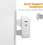 TESSAN European Travel Plug Adapter, Europe Adapter with 4 Outlets and 3 USB(1 USB C PD 20W), International Foldable Plug Type C Power Adaptor for EU Spain France Italy Germany Portugal Iceland