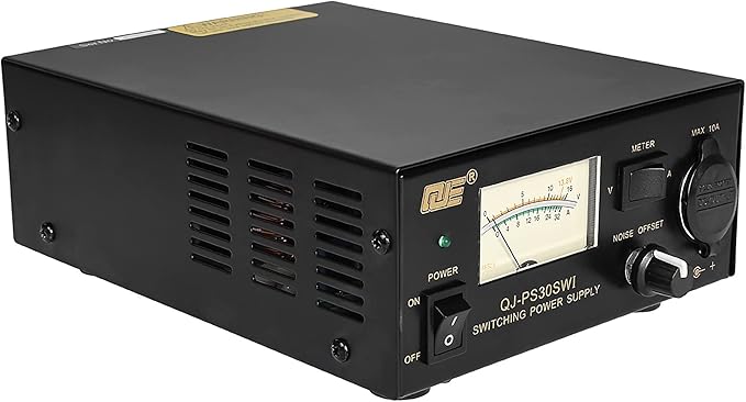 Universal Compact Ham Radio Power Supply 30A DC 13.8V Fixed Output-Noise Offset Home Lab Bench top Converter for Mobile Transceiver, Switching Power Supply with Display for AnyTone & TYT Radio