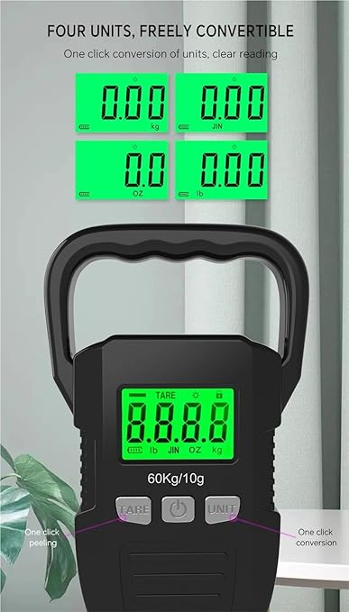 Luggage Weight Scale, 4pcs 60kg/10g LCD Digital Hanging Scale Electronic Weighting Luggage Scale Charging Portable Weighing Balance Tools,for Travel