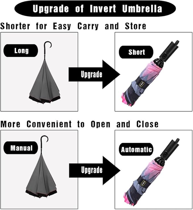 LANBRELLA Umbrella Windproof Compact Travel Umbrella Auto Open Close for Rain