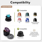 3 in 1 Portable Espresso Machine With NO Heating Function, Type-C Charging Electric Espresso Maker, 17 Bar Mini Coffee Maker For N ESPRESSO/DolceGustoPods & Ground Coffee On the Go, Black