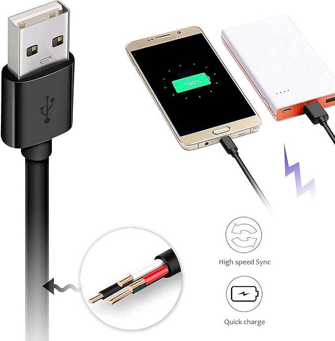 DEEGO Micro USB Cable, 2Pack Extra Long Android Charger Cable 10Ft 6Ft, Charger Cord Fast Android USB Charging Cable Compatible with Samsung Galaxy S7 Edge S6 S5 and More