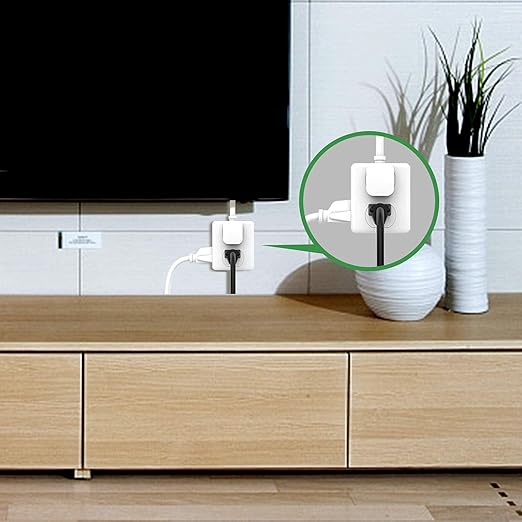 Outlet Extender, HICITY Multi Plug Outlet with 6 Electrical Outlets Adapter, 3-Prong Wall Outlet Tap for Cruise Ship Home Office Dorm, White (4 Pack)