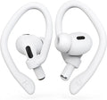 [2 Pairs] DamonLight Ear Hooks for AirPods Pro 2 & 1, AirPods 4 & 3 & 2 & 1, Airpod Ear Hook, Anti-Slip Comfortable Fit, Ergonomic Design, AirPods Accessories (Medium, White)
