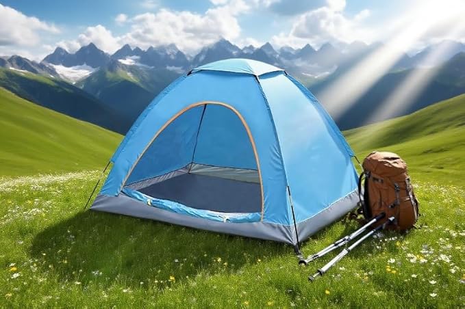 Tent for Camping - Lightweight Backpacking Tent with Rain Fly, Waterproof & Windproof, Easy Setup, Portable Carry Bag - for Hiking, Beach, Outdoor Adventures