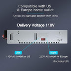 10A 120W 12V DC Power Supply, Universal Regulated Switching AC 110V/220V to DC Converter (SMPS) Transformer Driver Adapter for LED Strip Lights, CCTV Camera System, 3D Printer, Radio, Computer Project