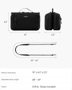 LUGGEX Large All-in-One Tech Pouch, CBX01 Cable Organizer Bag with Removable Strap, Double Accessories Bag & Water Resistant for Kindle, Chargers, Cord