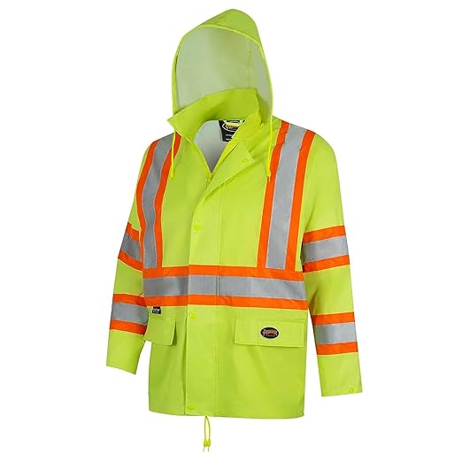 Pioneer Hi Vis Lightweight Waterproof Safety Rain Suit - Reflective Work Rain Gear for Men and Women