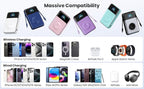 Magnetic Portable Charger 10800mAh with Built-in Cables, 15W Wireless Power Bank for Magsafe,30W PD Fast Charging USB-C Travel Essential Battery Pack for iPhone 17/16/15/14/13/12 Series