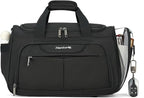 Hanke Small Travel Duffel Bag, Under Seat Carry On Personal Item Bag with 11 Pockets, Lightweight Water Resistant Foldable Weekender Bag with Trolley Sleeve for Travel Gym Daily Use（Black）