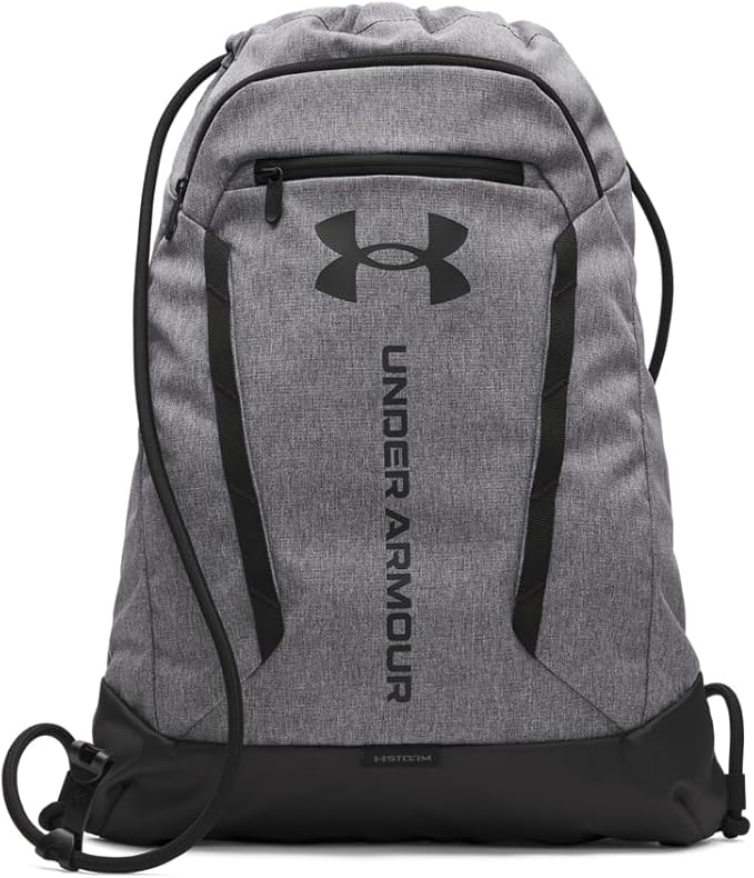 Under Armour Unisex Hustle Sackpack, (025) Castlerock/Black/Black, One Size Fits Most
