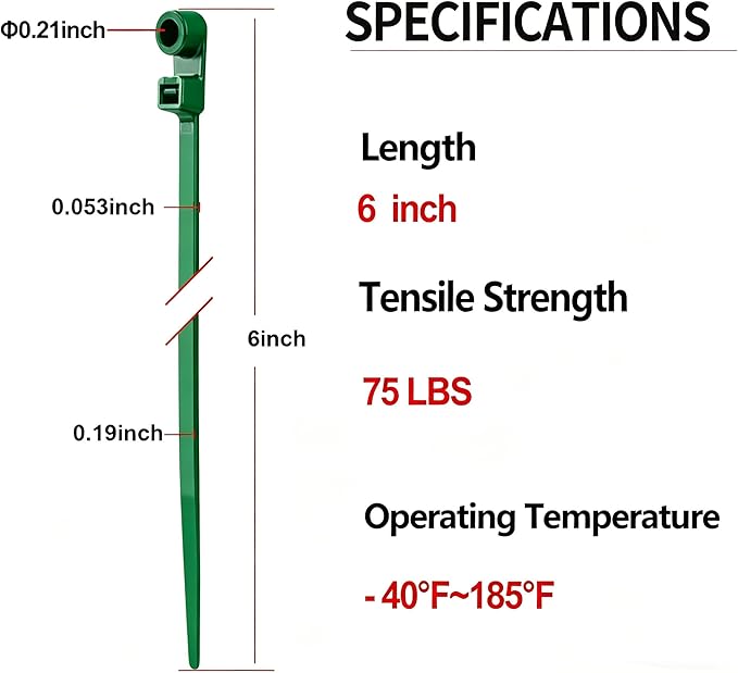 200 PCS 6 inch Green Zip Ties with Screw Hole 70lbs Mountable head Cable Ties Straps Multipurpose Heavy Duty Nylon Cable Zip Ties with Screw Mounting Hole