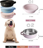Black Slow Feeder Travel Dog Bowl Set | 30oz Stainless Steel + 20oz Collapsible Silicone Dish | Water Bottle Holder| Non-Slip, Anti-Choking, BPA-Free | We Give Back