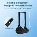 Airplane Foot Hammock, Portable Leg Rest with Removable Cushion for Women and Men, Ergonomic Support for Travel, Car & Home