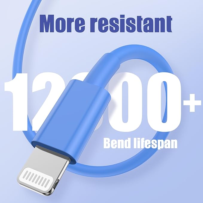 3Pack USB C to Lightning Cable 6FT, Fast Charging Cord for iPhone 14, Replacement for Apple Original Charger Cable for iPhone 14 13 12 11 Pro 11 XS MAX XR 8 7 6s Plus