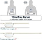 Veckle Clear Fanny Pack Stadium Approved - Adjustable 33-47 Inch Strap, Transparent Belt Bag for Women Men Fits 7.5-inch Smartphone, Waist Bag Clear Bag for Sport Events, Concerts, Cream White