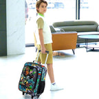 WZLVO Kids Luggage for Boys and Girls, Cute Dinosaur Unicorn Rolling Wheels Suitcase for Toddler Children