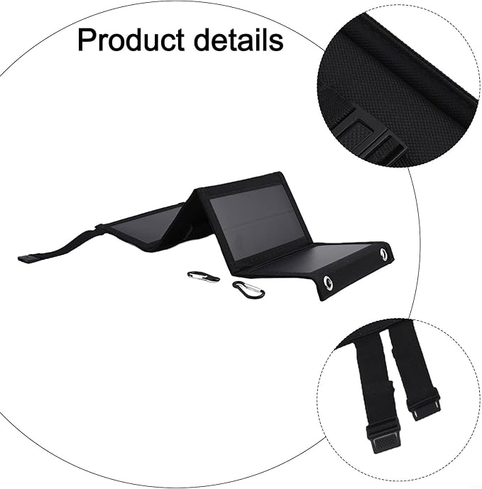 10W Foldable Solar Panel Charger Sustainable Mobile Device Power Bank for Outdoor Use with USB Output