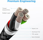 etguuds USB C Cable [20ft/6m], 1-Pack, Long USB-A 2.0 to USB-C Cable, Fast Charging Type C Charger Cord Nylon Braided for Samsung Galaxy Note, LG, Moto, Pixel, Switch, and Other USB C Devices
