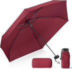 Compact Travel Umbrella with Case - Mini Umbrella for Purse, Small Lightweight &Tiny Design Perfect for Parasol Outdoor Sun&Rain Umbrellas