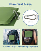 Collapsible Portable 2-in-1 Dog Bowl, Integrated Travel Dog/Cat Food Water Bowl, Silicone Foldable Expandable Bowl with Carabiner - Anti-Spill and Anti-Skid - for Camping/Traveling LPFLASAT (Green)