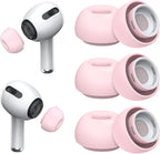 3 Pairs Replacement Ear Tips for AirPods Pro 1st & 2nd Generation with Noise Reduction Hole, Silicone Ear Tips for AirPods Pro with Portable Storage Box and Fits in Charging Case (Medium, Pink)