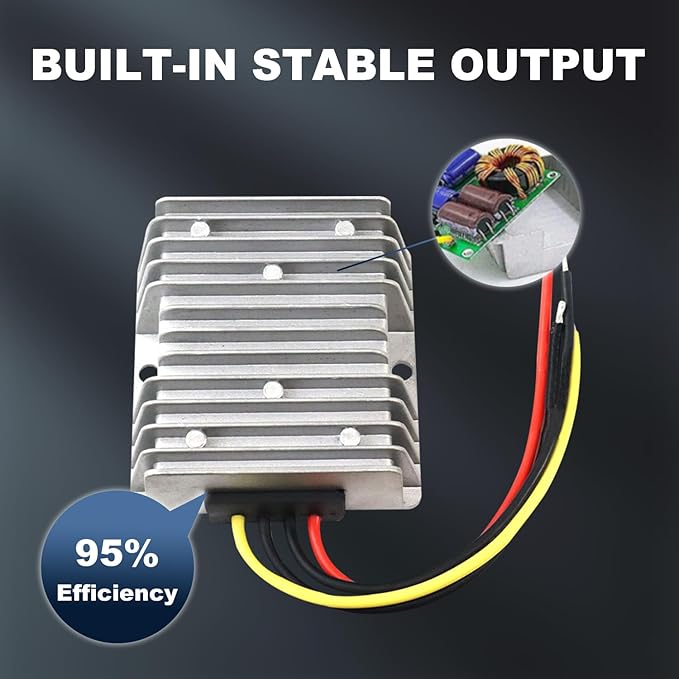 8-36V to 12V DC Boost Buck Converter, 20A 240W Voltage Regulator DC Step Up Step Down Power Supply Module for Car Truck RV Automotive Electronics LED Driver