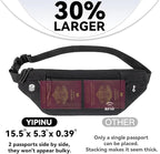 Travel Money Belt for Men and Women hidden slim passport holder - travel wallet with RFID blocking under clothes to protect Cash, Credit Cards and Documents (khaki)