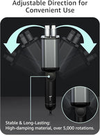 Retractable Car Charger USB C,107W Type C Car Charger Fast Charging with Dual Retractable Cable and USB Ports for iPhone 17/16/15,S25/24/23, Pixel 9/8/7(Build-in USB-C & Lightning Cable)