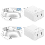 iPhone 17 16 15 Charger Fast Charging, 45W Dual USB C Android Phone Charger Block with 6FT Long Type C Cable Cord for Apple iPhone 17/Pro/Pro Max/Air/16/15 Plus/iPad/S26 Ultra/S25/S24/S23/S22(White)