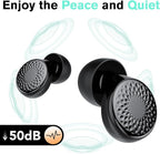 Ear Plugs for Sleeping Noise Cancelling, 50dB Soft Earplugs for Concert, Reusable Ear Plugs for Noise Reduction with Case & 8 Eartips, for Sleeping, Concert, Working, Studying, Traveling (Black)