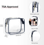 BAGSMART Toiletry Bag Hanging Travel Makeup Organizer with TSA Approved Transparent Cosmetic Bag Makeup Bag for Full Sized Toiletries, Large-Navy
