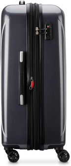 DELSEY PARIS Helium Aero Hardside Expandable Luggage with Spinner Wheels, Titanium, Checked-Medium 24 Inch