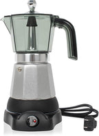 LAOION 6 Cup Manual Espresso Maker, Small Espresso Machines for Home, Cuban Coffee Maker with Detachable Base & Overheat Protection,Cafeteras Electricas Modernas Moka Pot, Greca Electrica De Cafe Gift