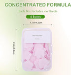 600PCS Portable Mini Soap Sheets – Scented Disposable Hand Washing Paper, Travel-Friendly & Water-Soluble Soap for Camping, Hiking & Outdoor Use