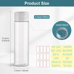 Cosywell Travel Bottles for Toiletries 5 Pack 3.4oz Shampoo Bottles TSA Approved Travel Size Containers Toiletry Bottles Wide Mouth Leak Proof Squeeze Bottle for Lotion Toothpaste(Clear)