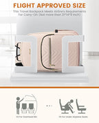 LOVEVOOK Laptop Backpack Purse for Women, Work Travel Computer Bags, College School Backpack for Student Girl, Quilted Casual Daypack with USB Port, Fit 15.6 Inch Laptop, Antiquewhite