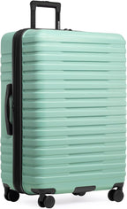 U.S. Traveler Boren Expandable Hardside Rugged Travel Luggage with 8 Spinner Wheels, Mint, Checked-Large 30-Inch