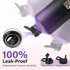 DYSANKY 1 Gallon Water Bottle Insulated | Thickened Stainless Steel Vacuum Metal Water Jug | Portable Sports Large for Gym and Hiking with Straw, Carrier Bag, Handle Strap | BPA-Free 128 oz