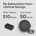 Magnetic Hidden GPS Tracker for Vehicles – 365 Days Battery Life, No Subscription, Car Tracker Device Hidden (Android Tracker)
